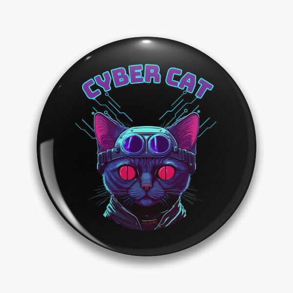 Artikelvorschau, Electric Blue Cyber Hacker Schwarze Katze lustiger Cartoon ver1 entworfen und verkauft von CosmicNook1.