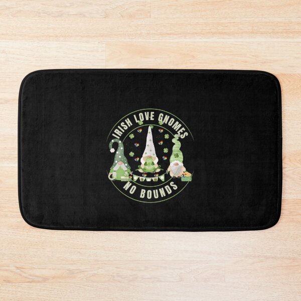 Item preview, Irish Love Gnomes , No Bounds LGBTQ+ St Patrick's t-shirt, Gnomes with green hats and shamrocks and pride hearts, 17th March tees,  designed and sold by PrideBeProud.