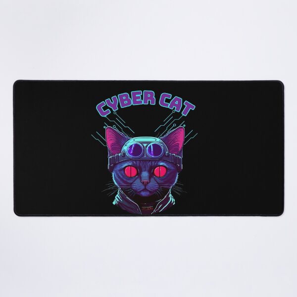 Item preview, Electric   Blue  cyber hacker  Black cat funny cartoon   ver1  designed and sold by CosmicNook1.