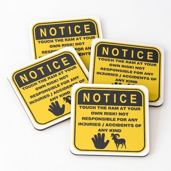 Item preview, NOTICE - Touch at your own risk (Ram) designed and sold by ArtsyCity.