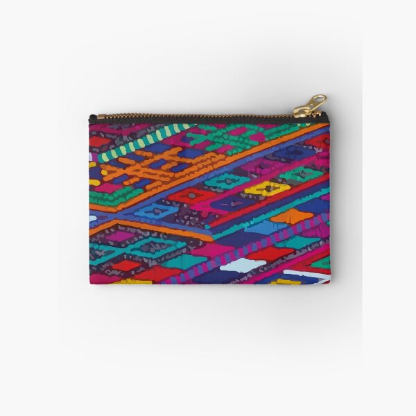 Item preview, Geometric multicolor embroidery maya folk art maximalist decor dopamine dressing  designed and sold by T-Mex.