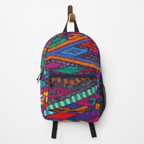 Item preview, Geometric multicolor embroidery maya folk art maximalist decor dopamine dressing designed and sold by T-Mex.