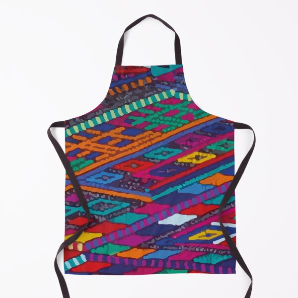 Item preview, Geometric multicolor embroidery maya folk art maximalist decor dopamine dressing designed and sold by T-Mex.
