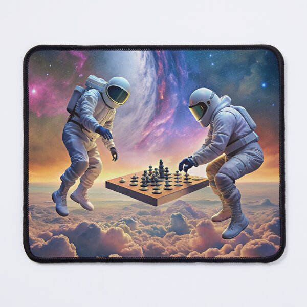 Item preview, 2 astronauts play chess in Nebula designed and sold by PDAG.