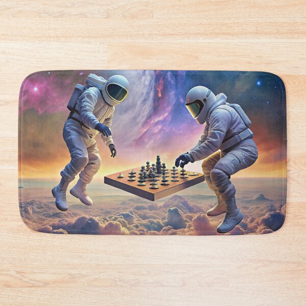 Item preview, 2 astronauts play chess in Nebula designed and sold by PDAG.