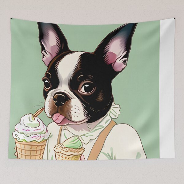 Aperçu de l'œuvre Copy of Copy of Copy of Copy of A Cute Whimsical Boston Terrier créée et vendue par Hall-O-Gram.