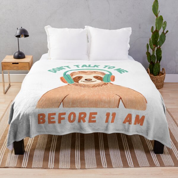 Item preview, Don’t Talk To Me Before 11 a.m. Sloth designed and sold by PunnyPawsArt.