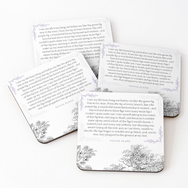 Item preview, Sylvia Plath, The Bell Jar Fig Tree quote designed and sold by kelly brown.
