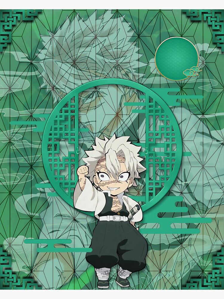 Sanemi Shinazugawa Chibi Sticker For Sale By Akashiartz Redbubble Bg,f8f8f8 Flat,750x,075,f Pad,750x1000,f8f8f8