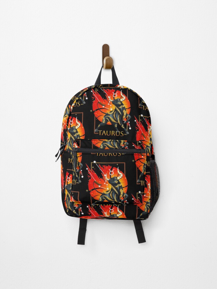 Thumbnail 1 of 3, Backpack, The Raging Taurus - Zodiac Sign - Earth Sign designed and sold by Roysdisturbia.