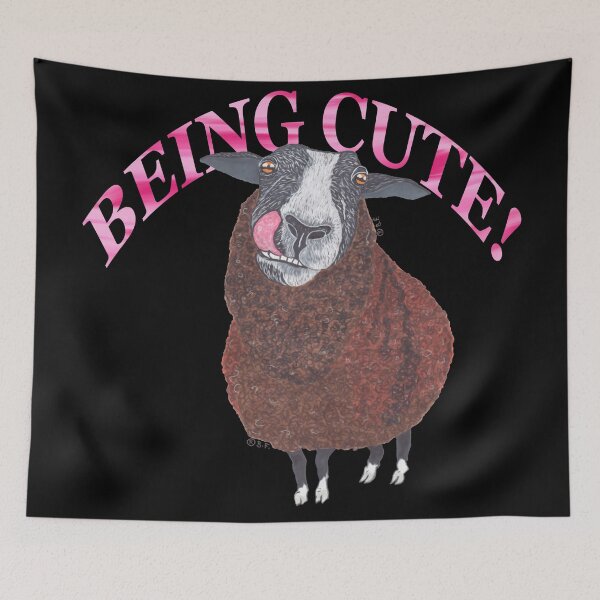Item preview, ZWARTBLES SHEEP BEING CUTE designed and sold by BeritValk.