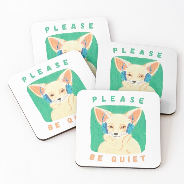 Item preview, Please Be Quiet Fennec Fox designed and sold by PunnyPawsArt.