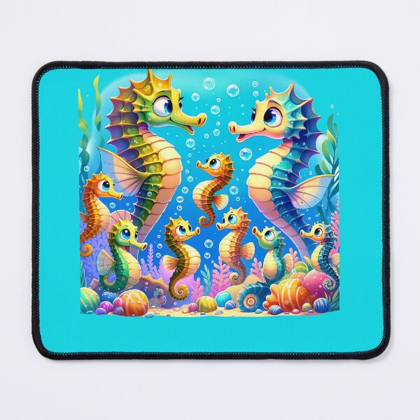 Item preview, Cartoon Seahorse Family Art designed and sold by SandbarTees.