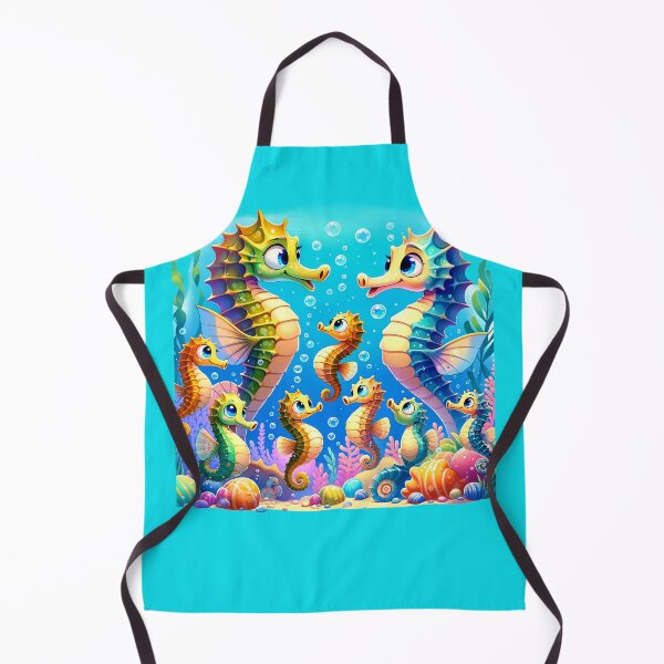 Item preview, Cartoon Seahorse Family Art designed and sold by SandbarTees.