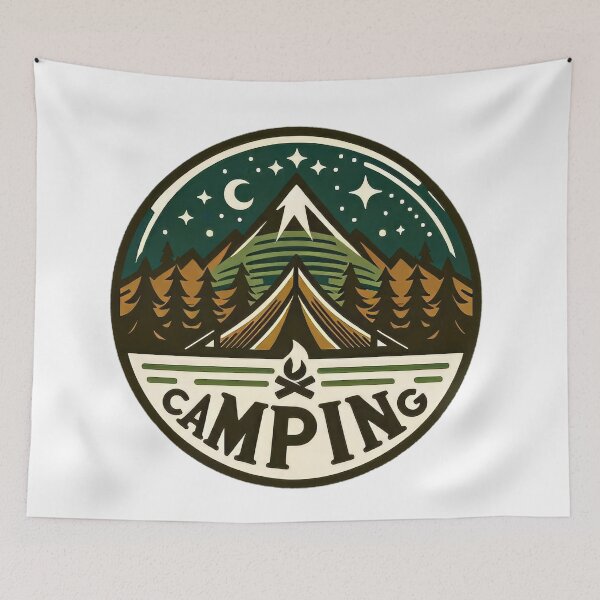 Item preview, Wilderness Wanderlust: Versatile Camping Logo Design designed and sold by ZipperDragon88.