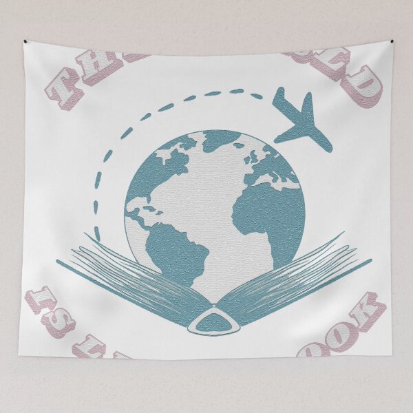 Item preview, travel aesthetic, the world is like a book designed and sold by DotiGraphics.