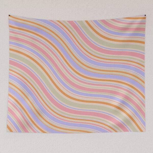 Item preview, Groovy Retro Waves Hippie pattern  designed and sold by Yaragold.
