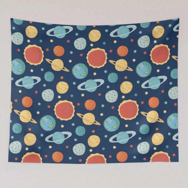 Item preview, Cute planets in space pattern designed and sold by Deepness2023.