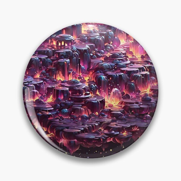 Item preview, Crystal Quartz Gemstone World seamless pattern fantasy art designed and sold by BorgSpareParts.