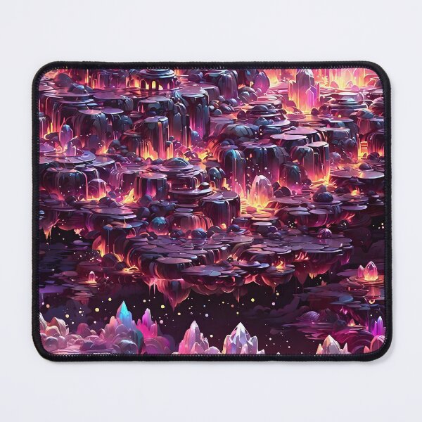 Item preview, Crystal Quartz Gemstone World seamless pattern fantasy art designed and sold by BorgSpareParts.