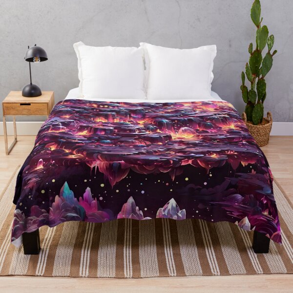 Item preview, Crystal Quartz Gemstone World seamless pattern fantasy art designed and sold by BorgSpareParts.