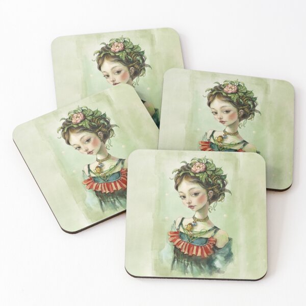 Item preview, Whimsical Vintage : Portraits, Traveling Girl, Chalky Charm designed and sold by MarinaFila.