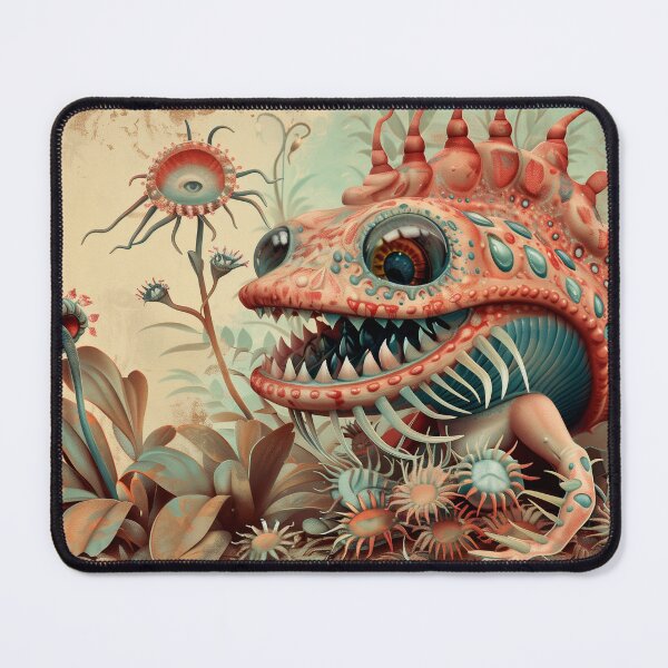 Item preview, Vintage illustration, carnivorous plant monster, alien plant, wall art, digital creation designed and sold by David-CoBo.