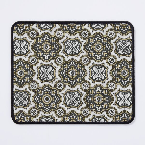 Item preview, Black And Gold Floral Tile Reproduction designed and sold by MadeByGeeClowes.
