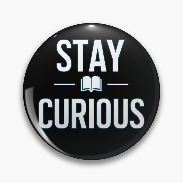 Item preview, Stay Curious Motivational Quote with Open Book Icon - Lifelong Learning and Inquiry designed and sold by RuyaFab.