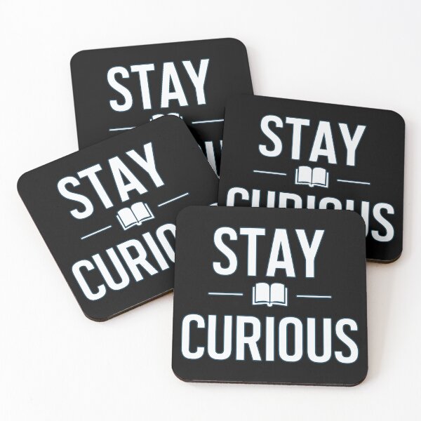Item preview, Stay Curious Motivational Quote with Open Book Icon - Lifelong Learning and Inquiry designed and sold by RuyaFab.