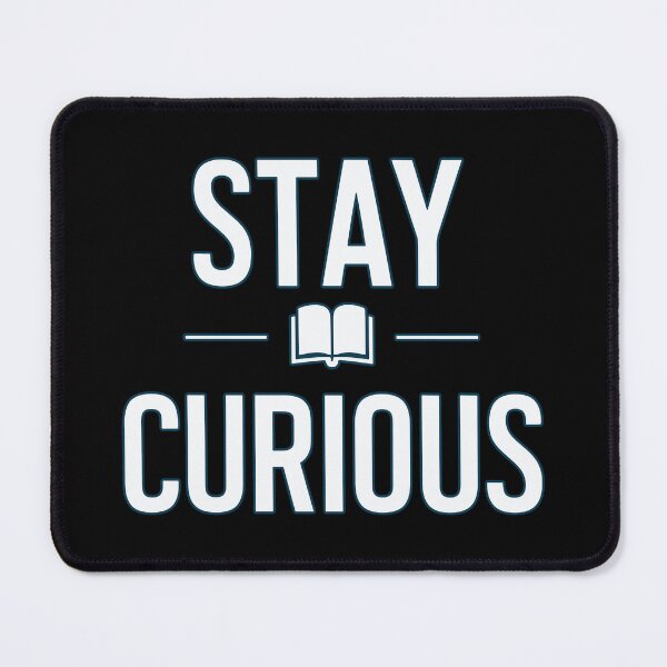 Item preview, Stay Curious Motivational Quote with Open Book Icon - Lifelong Learning and Inquiry designed and sold by RuyaFab.