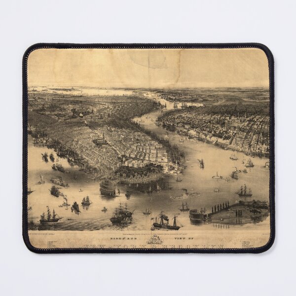 Item preview, Bird's eye View of New-York & Brooklyn (1851) designed and sold by allhistory.