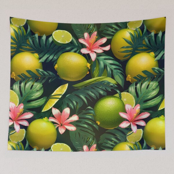 Item preview, Tropical Lime Floral Citrus Patterns designed and sold by MindWave THC.