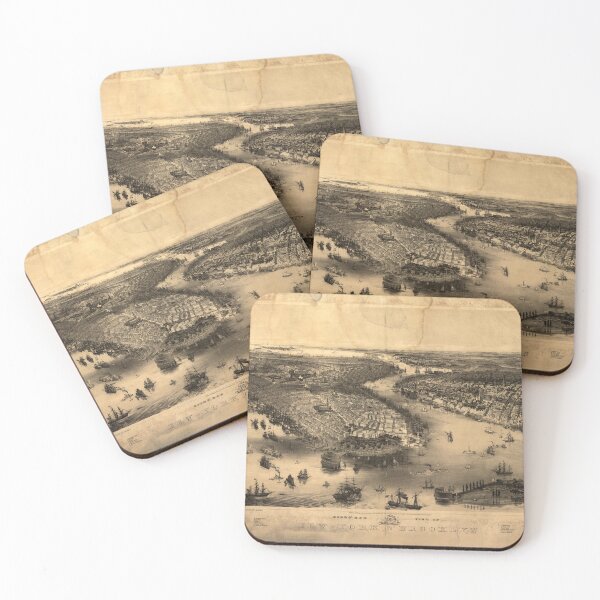 Item preview, Bird's eye View of New-York & Brooklyn (1851) designed and sold by allhistory.