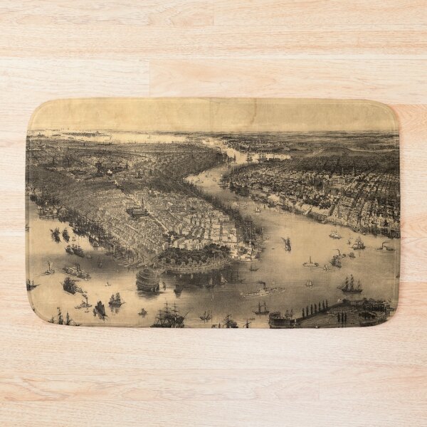 Item preview, Bird's eye View of New-York & Brooklyn (1851) designed and sold by allhistory.