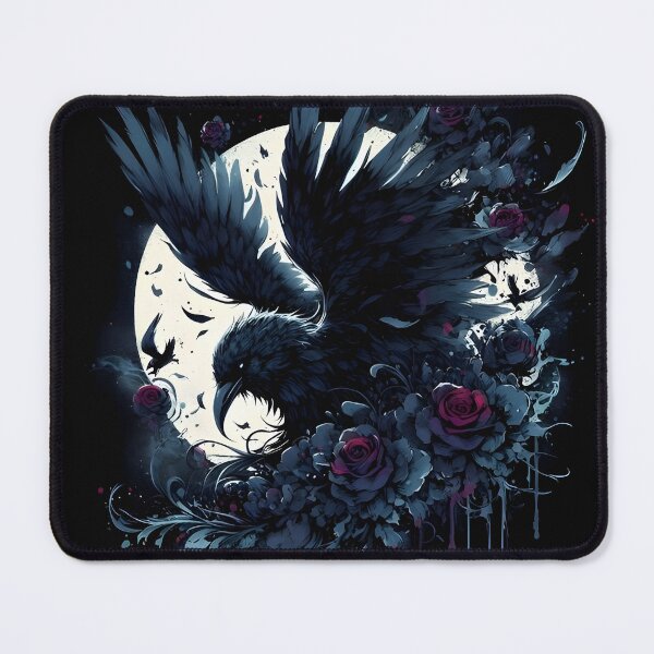 Item preview, Gothic Raven Roses Crow Moon Night designed and sold by RubisLeaf.