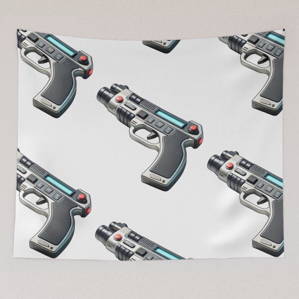 Item preview, Retro Futuristic Science Fiction Gun in 1980s Style designed and sold by kylmllr101684.