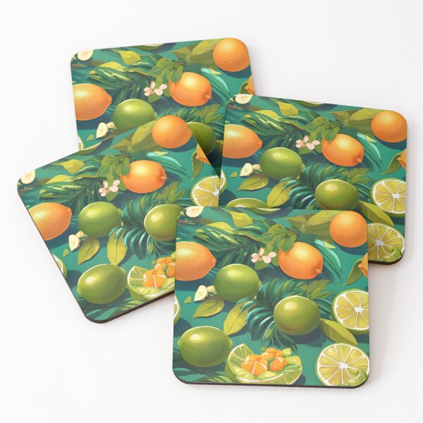 Item preview, Tropical Lime Floral Citrus Patterns designed and sold by MindWave THC.