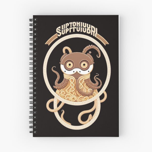 Item preview, Cute and funny steampunk octopus with ramen noodles  designed and sold by Angel Marsan.