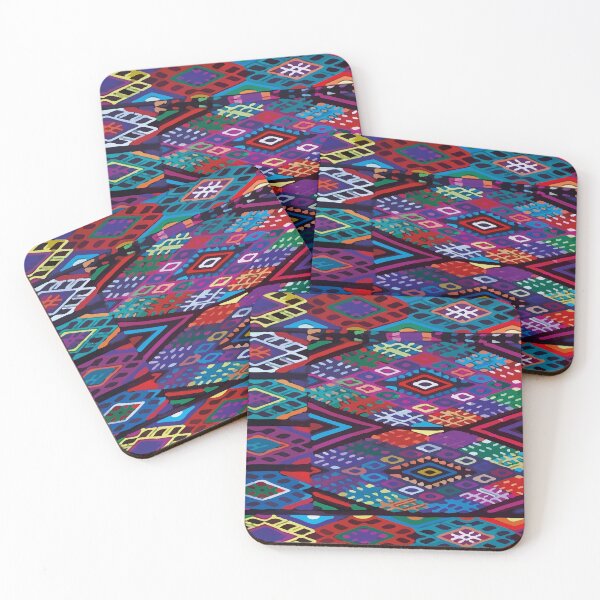 Item preview, Geometric multicolor embroidery maya folk art maximalist decor dopamine dressing  designed and sold by T-Mex.