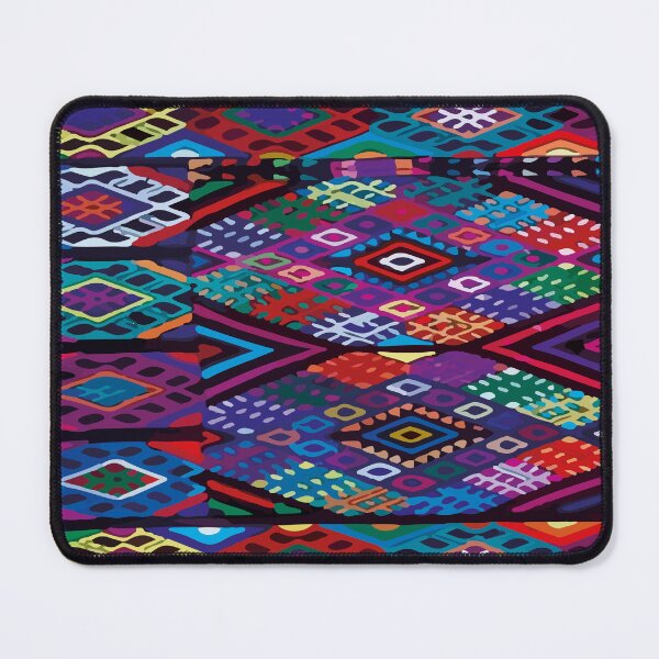 Item preview, Geometric multicolor embroidery maya folk art maximalist decor dopamine dressing  designed and sold by T-Mex.