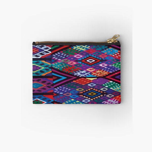 Item preview, Geometric multicolor embroidery maya folk art maximalist decor dopamine dressing  designed and sold by T-Mex.