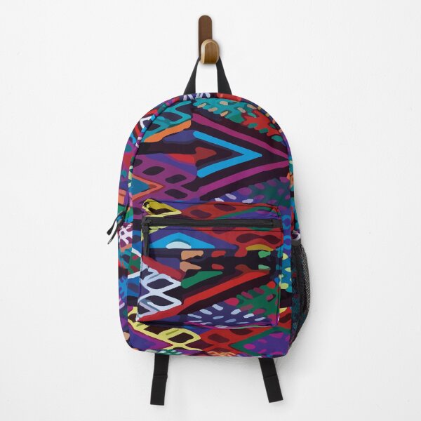 Item preview, Geometric multicolor embroidery maya folk art maximalist decor dopamine dressing designed and sold by T-Mex.