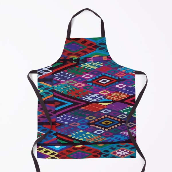 Item preview, Geometric multicolor embroidery maya folk art maximalist decor dopamine dressing designed and sold by T-Mex.