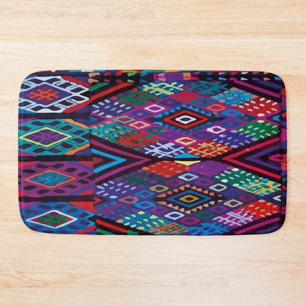 Item preview, Geometric multicolor embroidery maya folk art maximalist decor dopamine dressing  designed and sold by T-Mex.