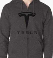 design tesla Zipped Hoodie