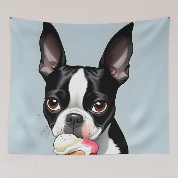 Aperçu de l'œuvre Copy of Copy of Copy of Copy of Copy of Copy of Copy of Copy of Copy of A Cute Whimsical Boston Terrier créée et vendue par Hall-O-Gram.