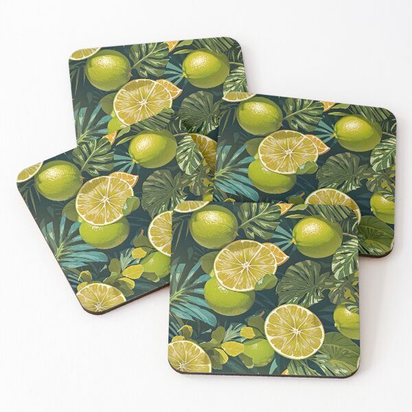 Item preview, Tropical Lime Ferns and Summer Leaves Citrus Patterns designed and sold by MindWave THC.