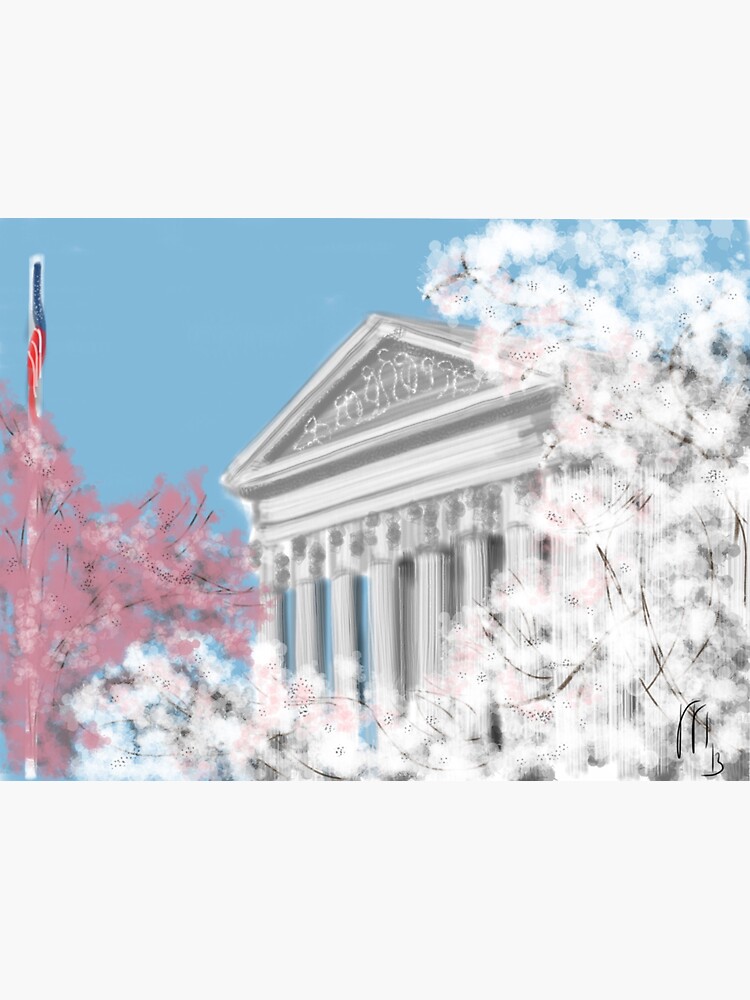 Cherry Blossoms and Supreme Court by LITDigitalArt