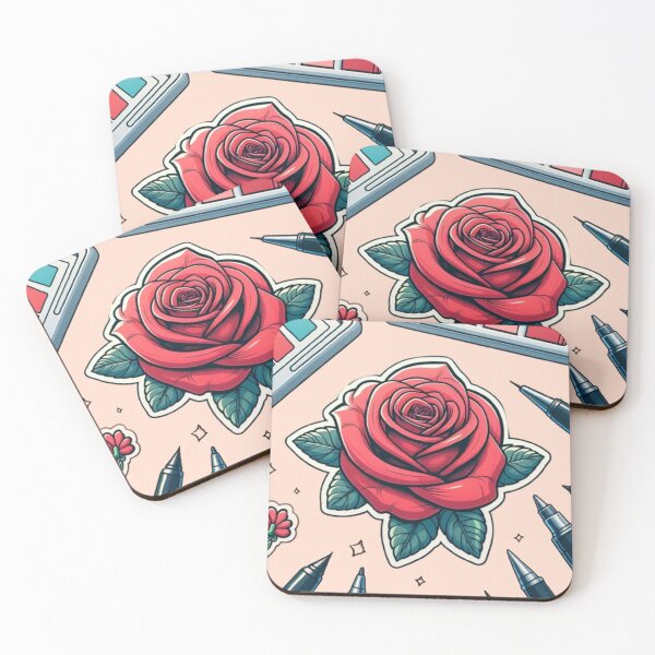 Item preview, Aesthetic Red Rose Bloom: Floral Sticker Design designed and sold by StickerStudio27.